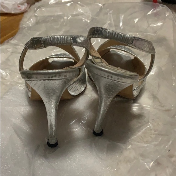 Manolo Blahnik Silver Sandal - Picture 3 of 5